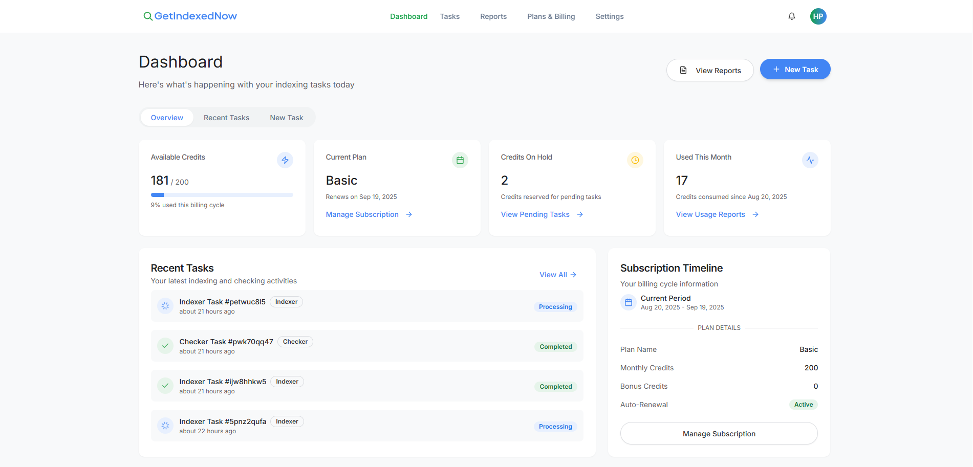 Getting Started with GetIndexedNow